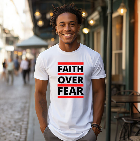 FAITH OVER FEAR ADULT T-SHIRT