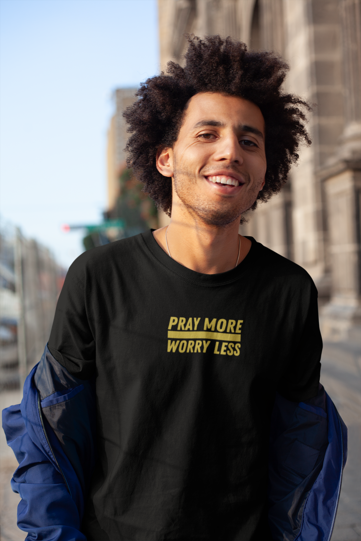 PRAY MORE WORY LESS T-SHIRT