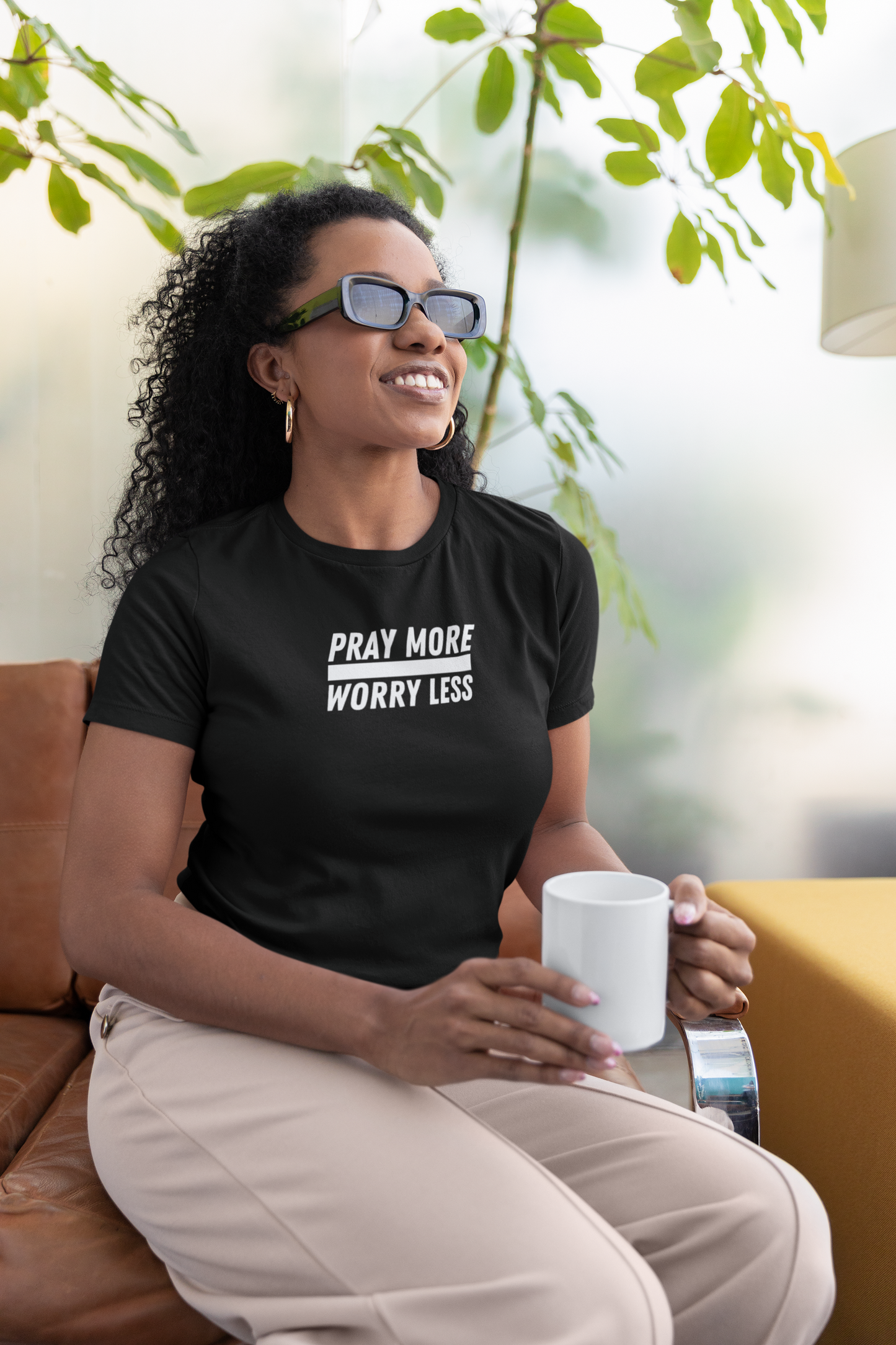 PRAY MORE WORY LESS T-SHIRT