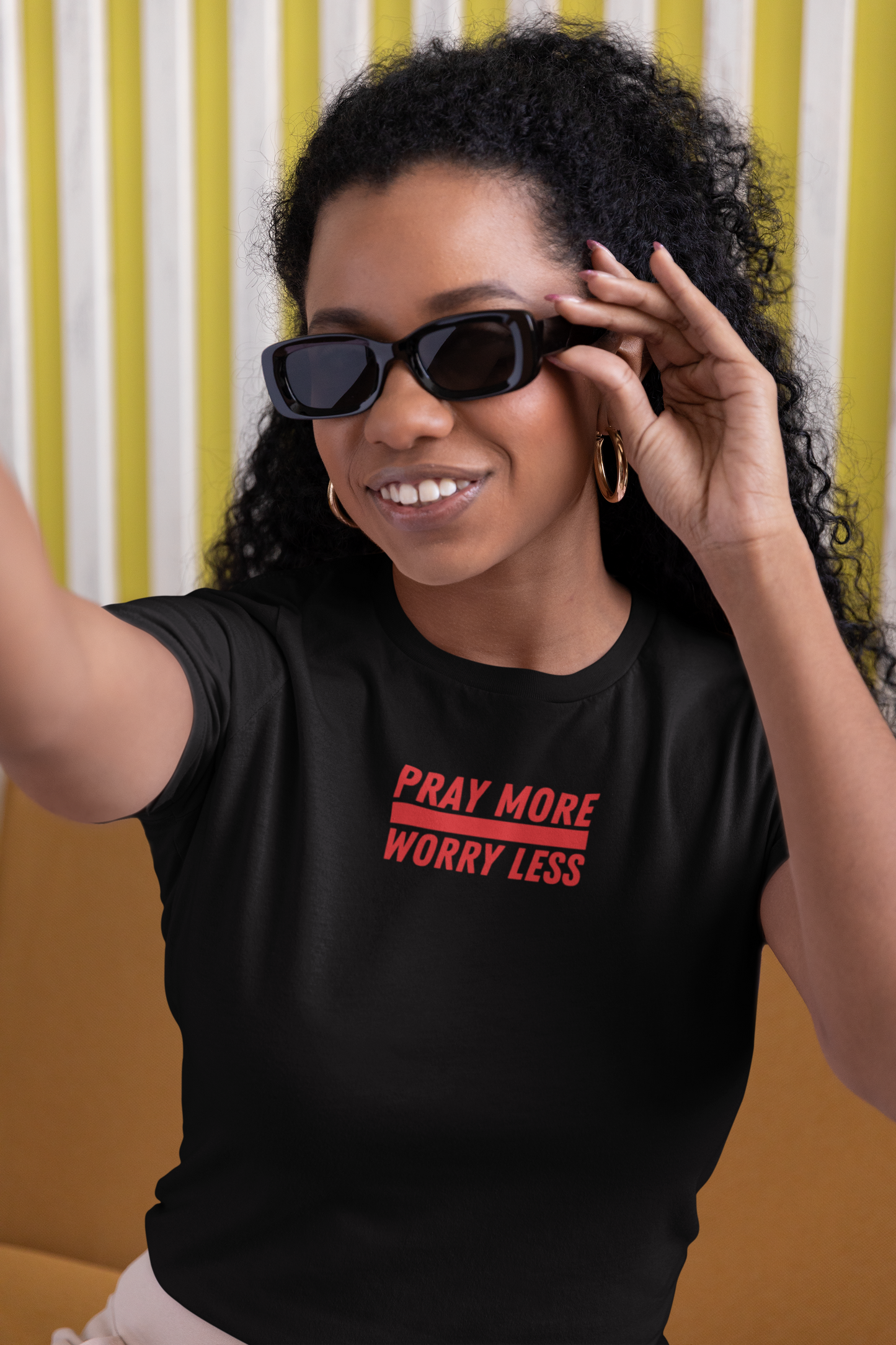 PRAY MORE WORY LESS T-SHIRT