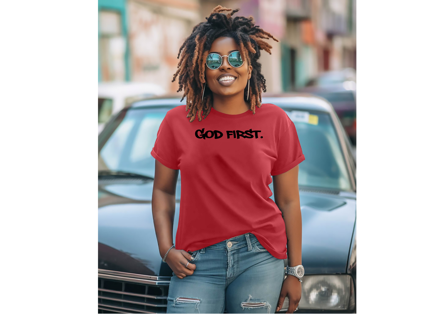 GOD FIRST ADULT T-SHIRT