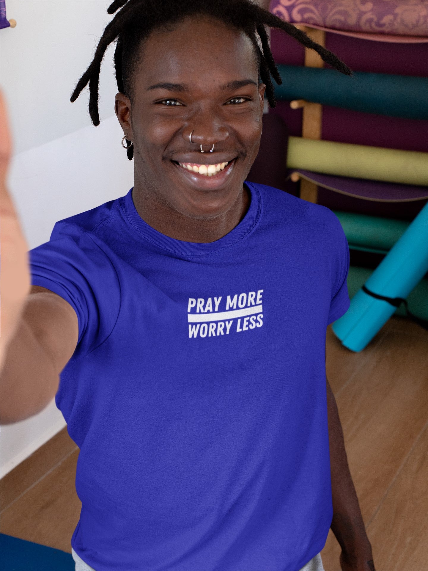 PRAY MORE WORY LESS T-SHIRT